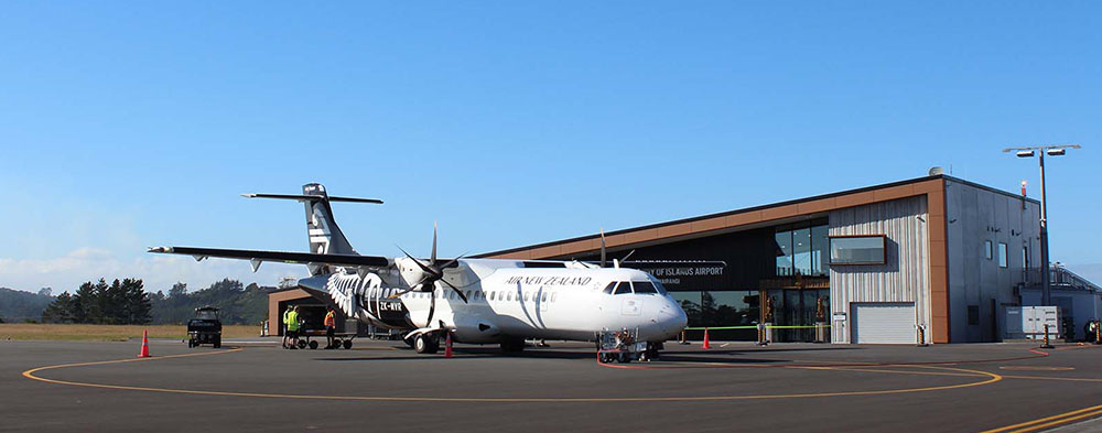 ATR aircraft on apron at Kerikeri Airport
